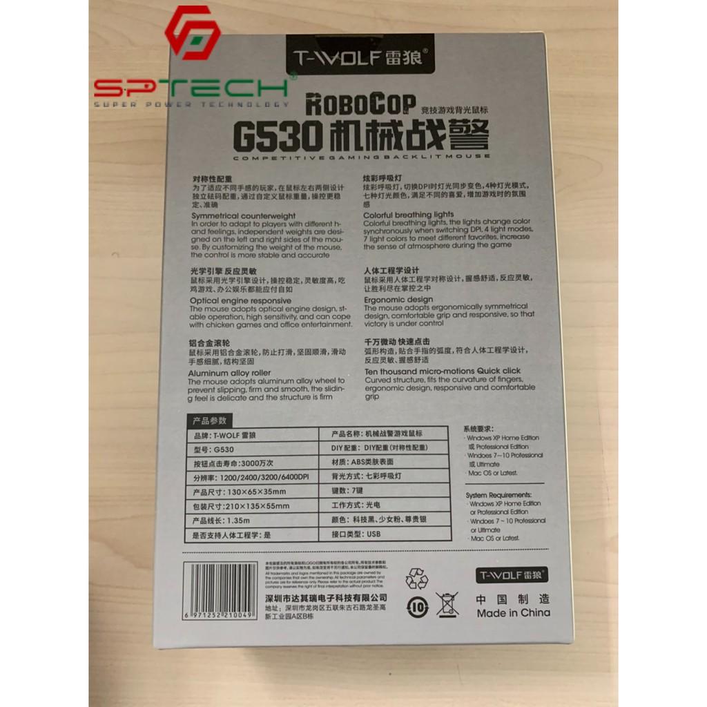 Chuột Có Dây  Mouse T-WOLF G530 Dành Cho Game Thủ (BH 12 Tháng)