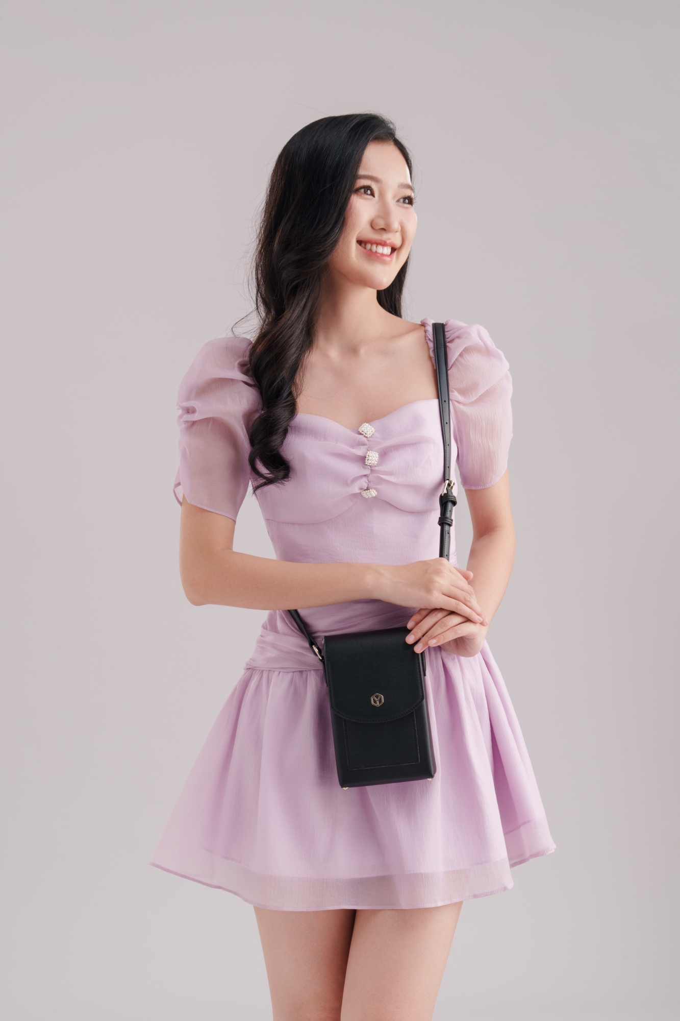 Túi Yuumy ( Thời trang nữ mini đựng điện thoại - Túi đeo chéo da Seasand YN239 )