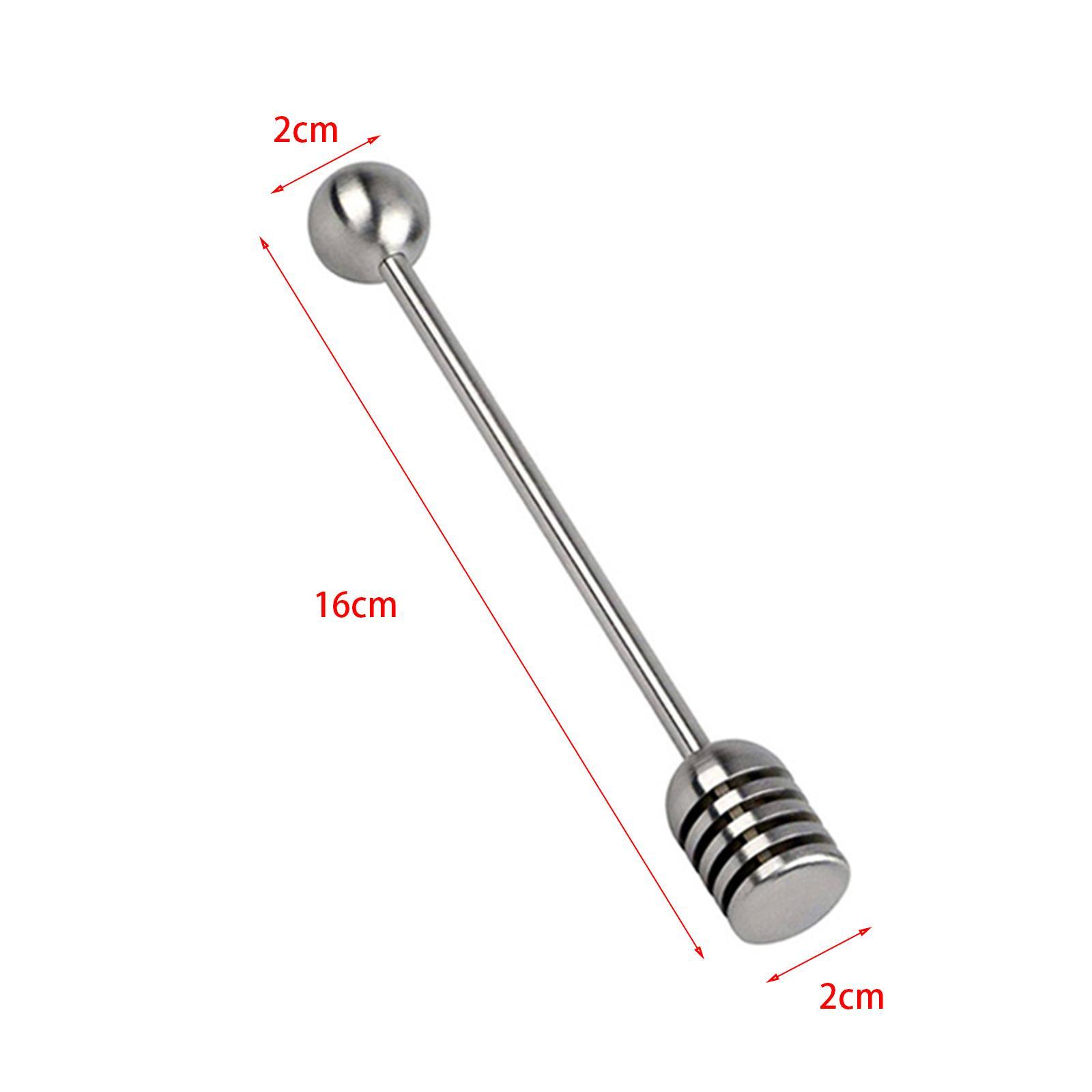 Stainless Steel Honey Dipper Rod Comfortable Grip Kitchen Utensils Anti Rust
