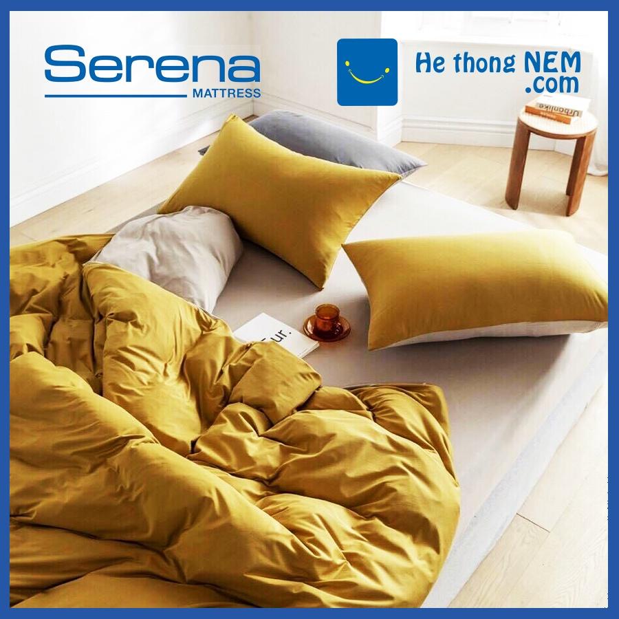 Bộ chăn ga gối SERENA cao cấp 5 món chăn ga gối Cotton Tici chần bông – Hệ Thống Nệm