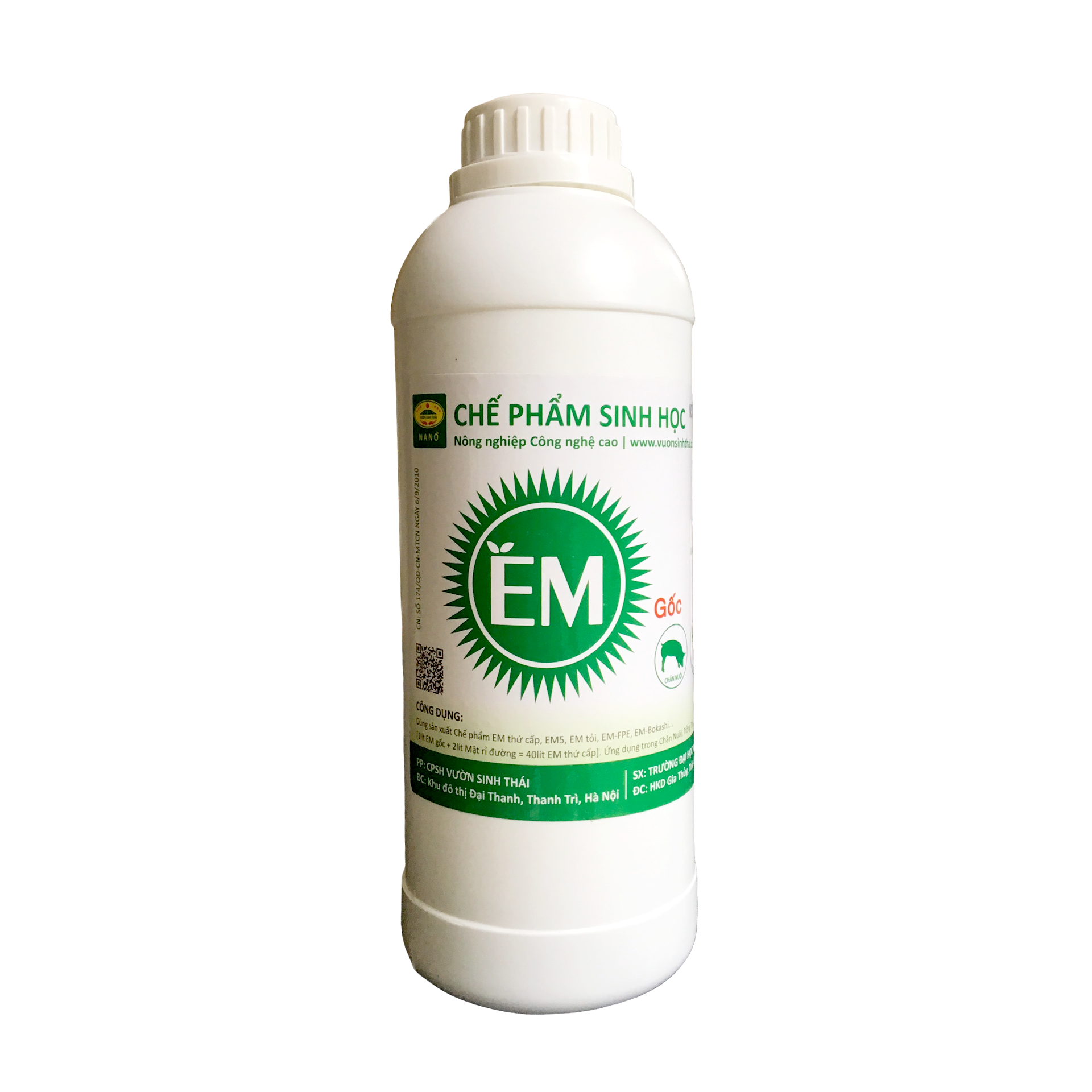 Combo 2 lít Chế phẩm sinh học EM gốc và 5kg Mật Rỉ Đường đậm đặc. Men vi sinh chuẩn gốc của Đại học NN1 Hà Nội. Với hàng tỷ vi sinh vật có lợi
