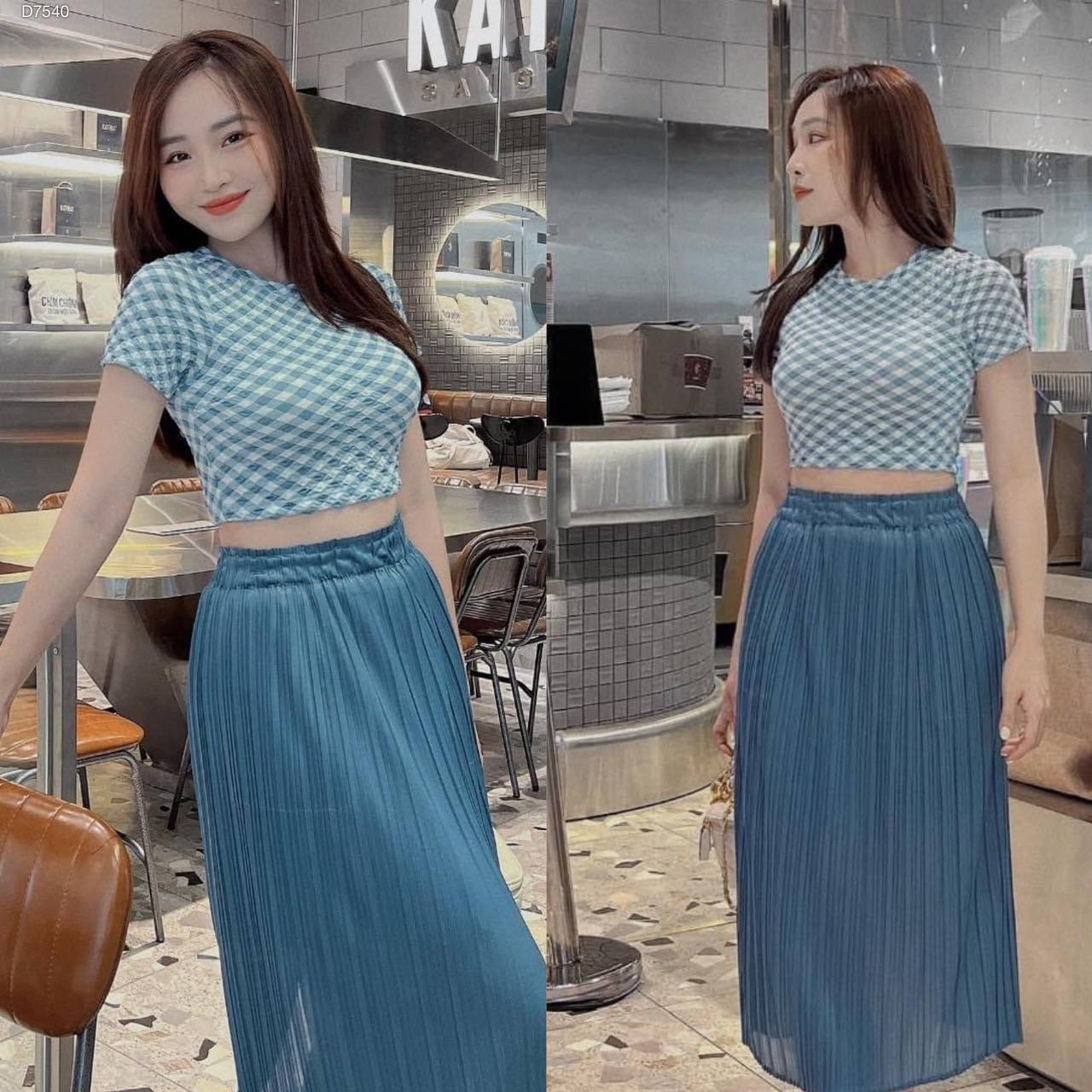 ÁO CROPTOP THUN CARO ÔM BODY CHECKER BOARD TAY NGẮN CƠ BẢN ĐI BIỂN DẠO PHỐ ĐI CHƠI