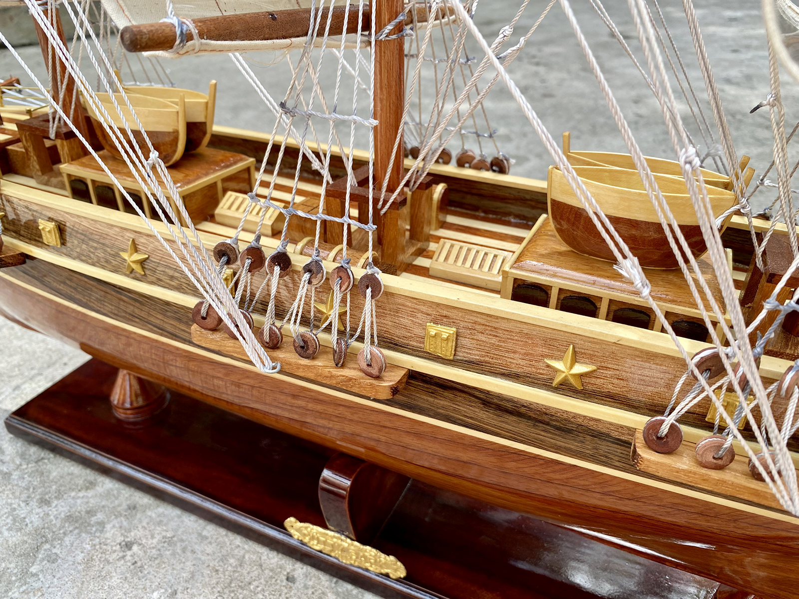 Mô hình thuyền gỗ phong thủy Cutty Sark dài 97cm, thuyền buồm trang trí gỗ tự nhiên, quà tặng khách hàng đối tác