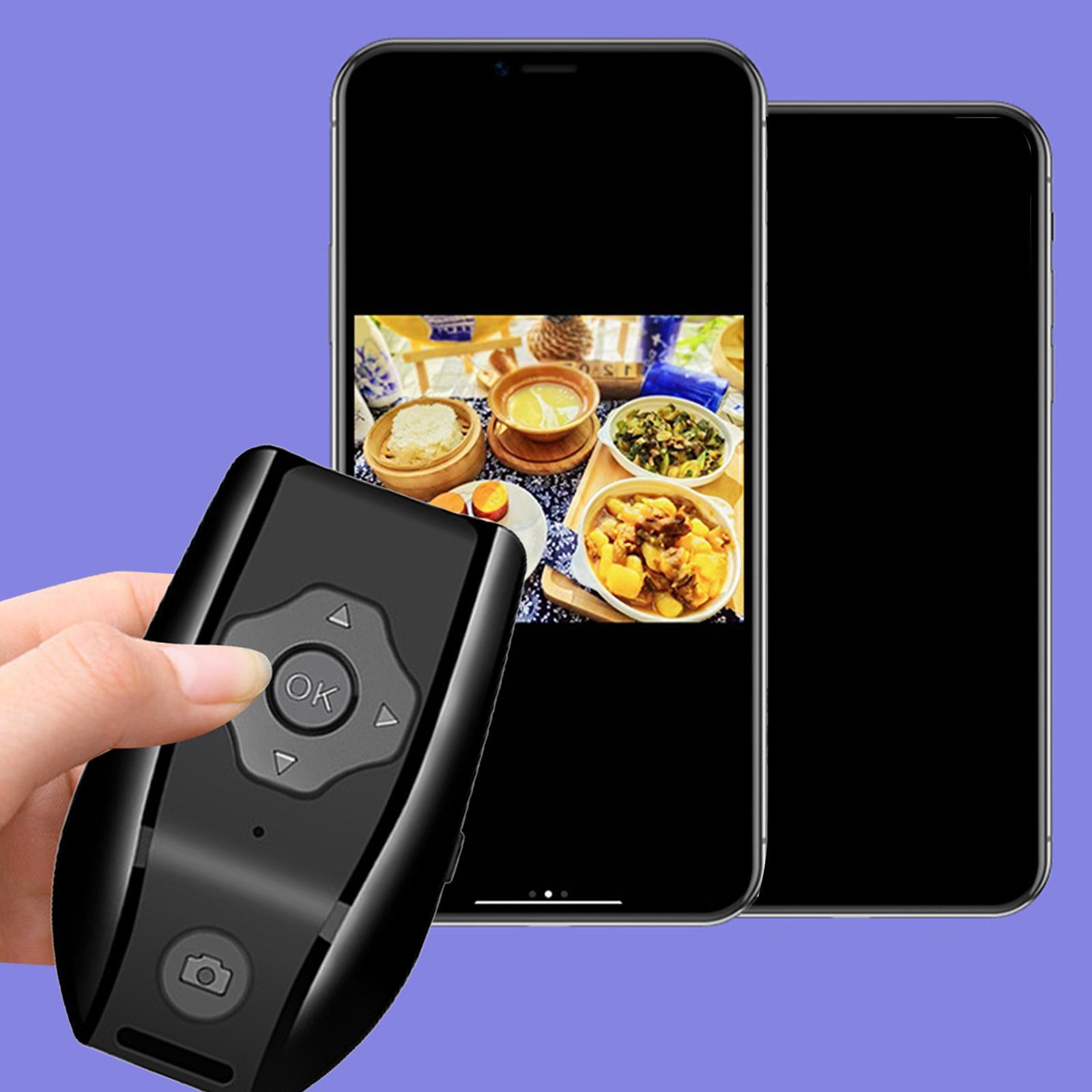 Bluetooth Phone Remote Controller Page Turner Selfie Button Camera Shutter for Page Turning