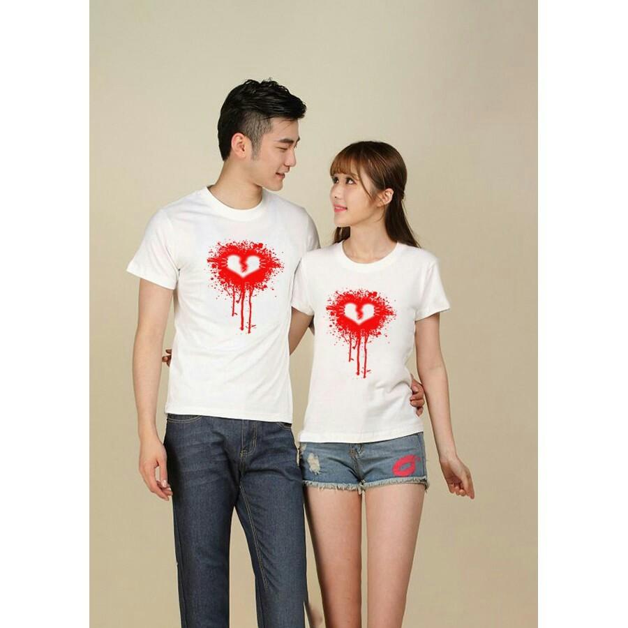Áo đôi trái tim đỏ - chất đẹp