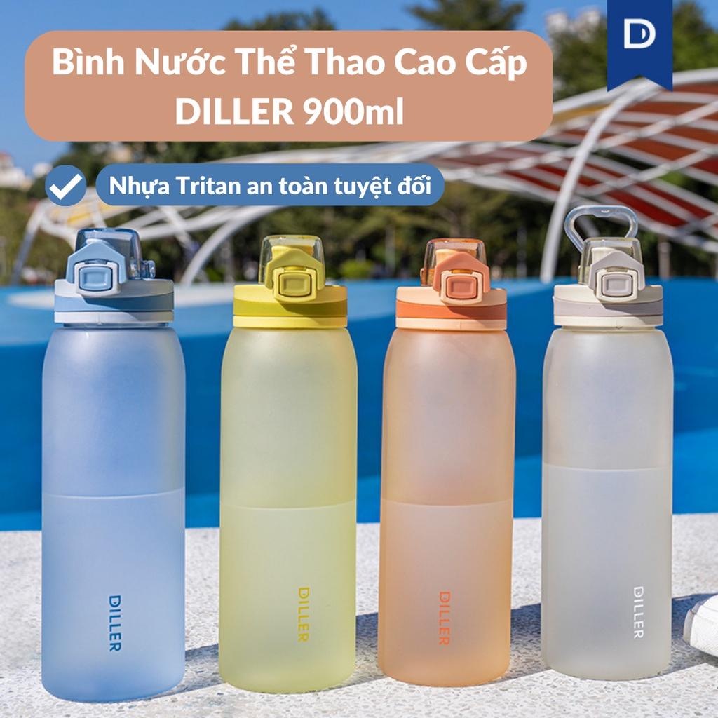 Bình Nước Thể Thao Nhựa TRITAN 900ml DILLER cho các hoạt động ngoài trời