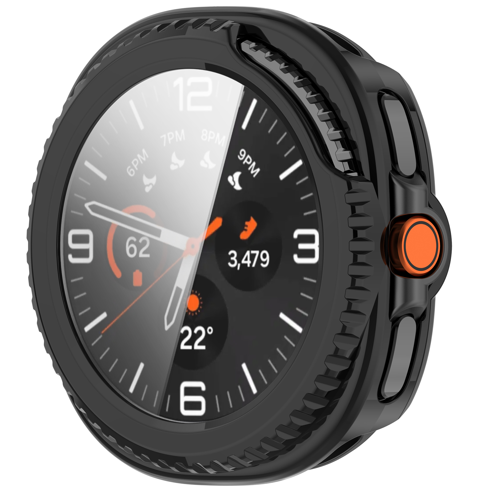 Ốp Case PC Mặt Kính Cường Lực chống va đập cho Samsung Galaxy Watch8 Classic 46mm - Hàng Chính Hãng