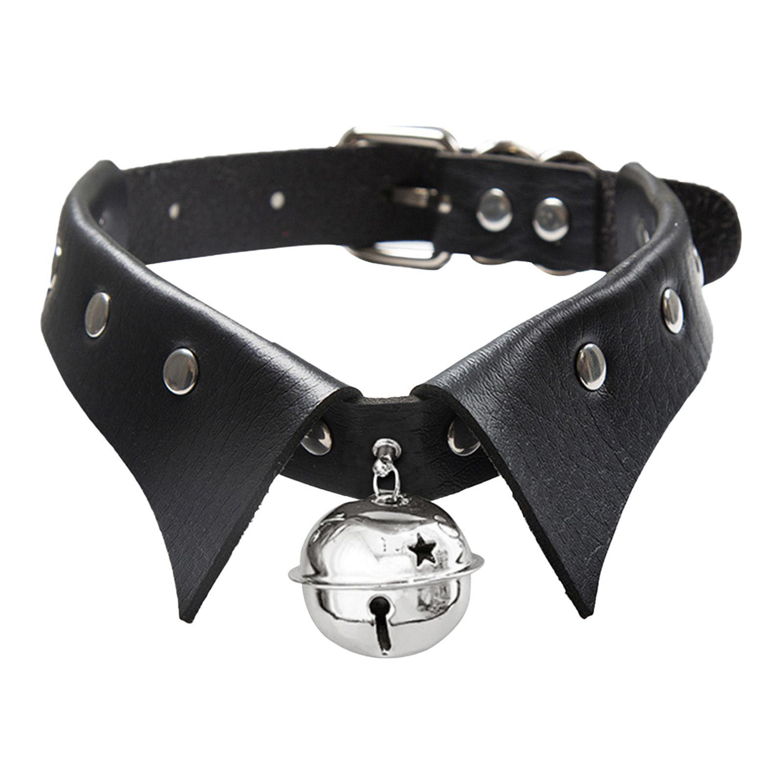 Rock Style Choker Collar Necklace Fashion PU Leather for Girls Cosplayer White