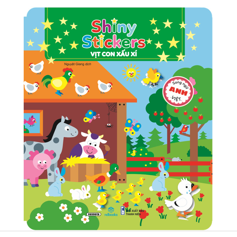 Combo 4 cuốn Shiny Stickers - Song ngữ Anh việt