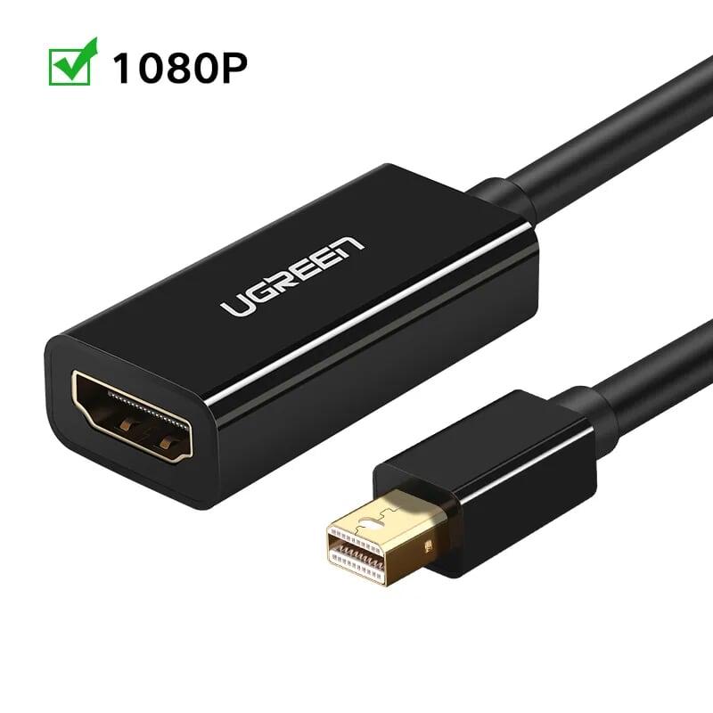 Ugreen UG10461MD112TK 18CM màu Đen Cáp chuyển đổi Mini DP sang HDMI hỗ trợ phân giải 1920x1080 - HÀNG CHÍNH HÃNG