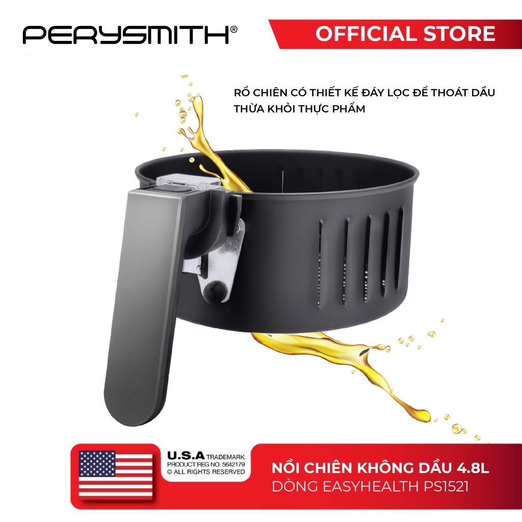 Nồi chiên không dầu cơ 4,8 lít Perysmith PS1521 Black - Hàng chính hãng