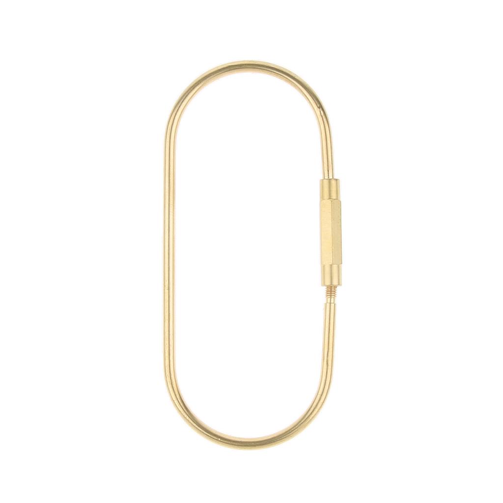 Durable Brass Screw Lock Keychain Ring Clip Tool Hook Clasp O shape