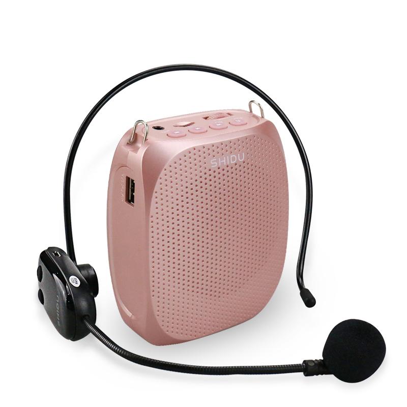 Shidu 10W Bộ khuếch đại giọng nói không dây di động có thể sạc lại cho giáo viên hướng dẫn du lịch