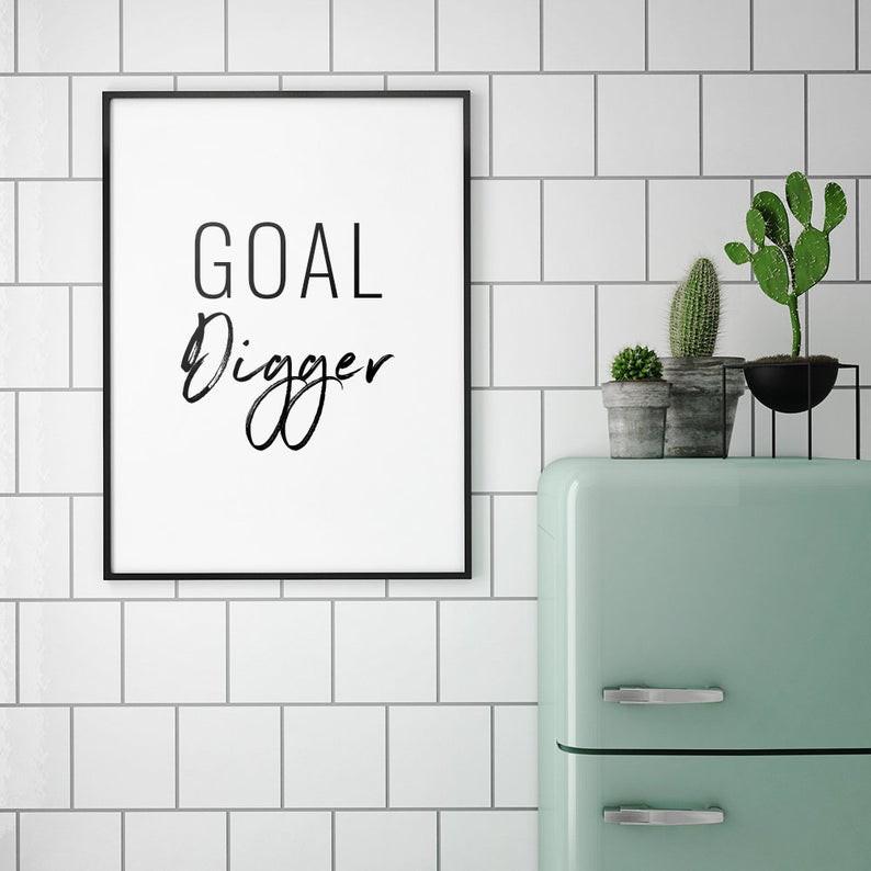 Tranh in cao cấp | Typography-GOAL DIGGER 141 , tranh canvas giá rẻ