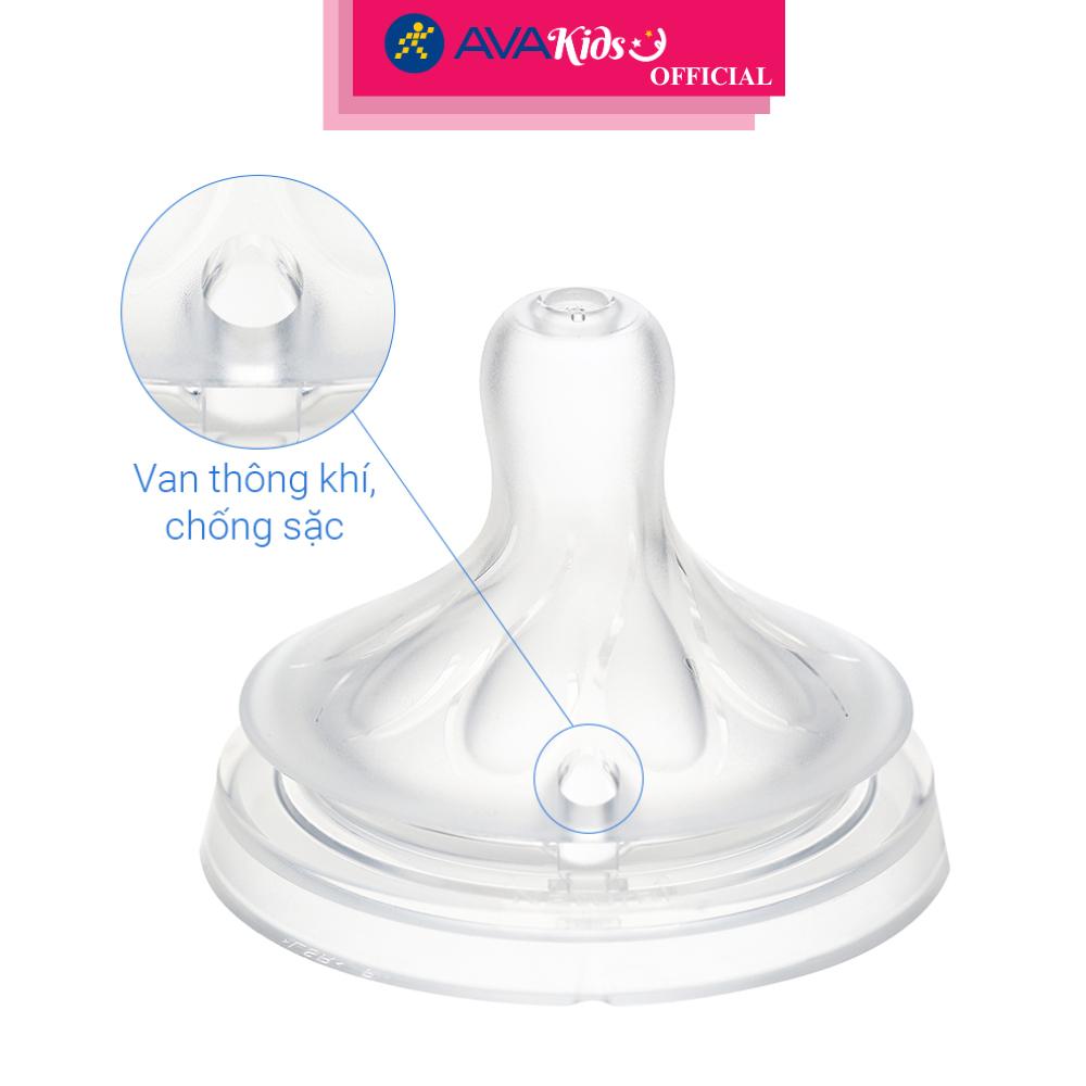 Combo 2 bình sữa nhựa PP Philips Avent SCY903/02 cổ rộng 260 ml (1 - 3 tháng) - Hàng Chính Hãng