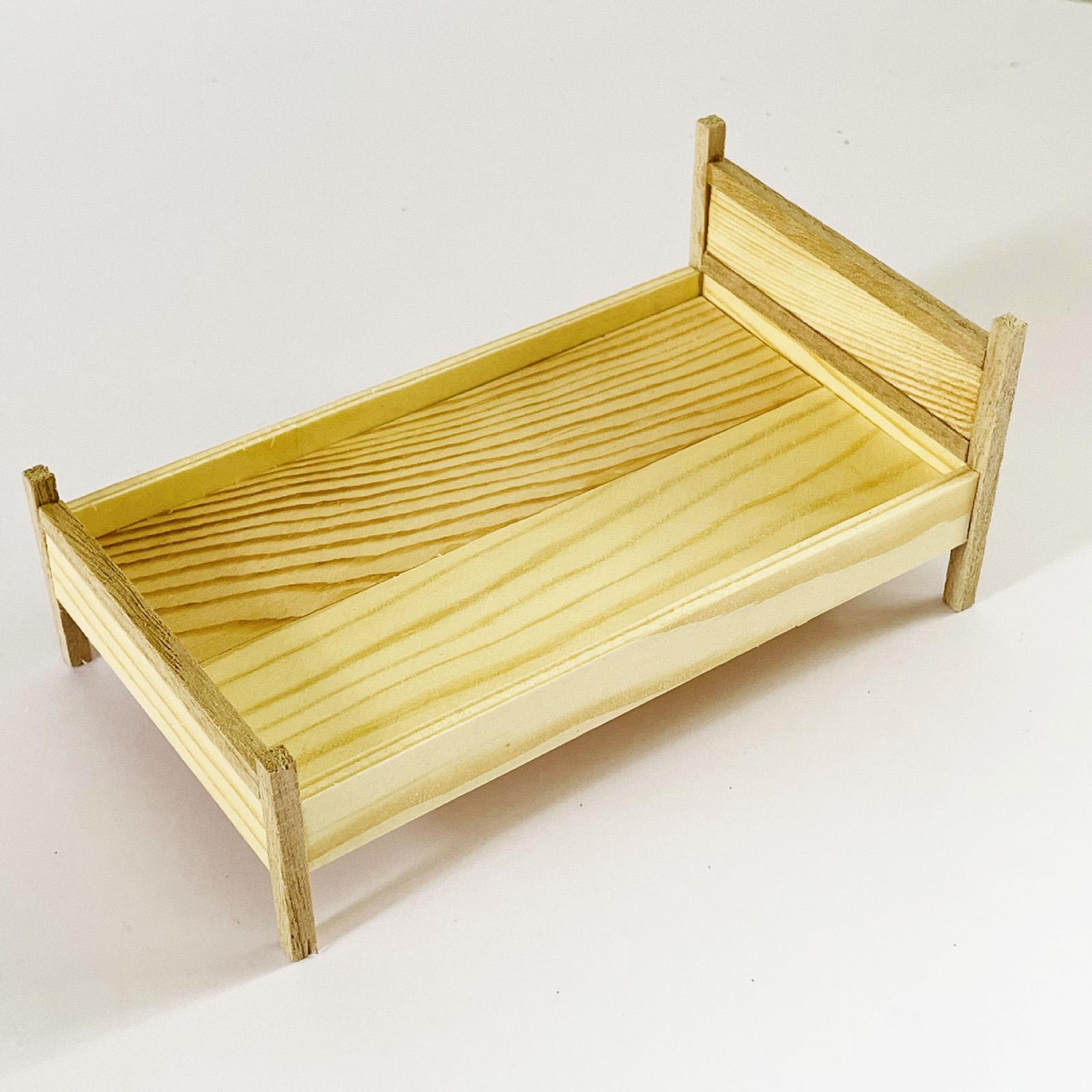 1:12 Scale Dollhouse Mini Bed Dollhouse Decoration Accessories Miniature Bed Dollhouse Miniature Bed