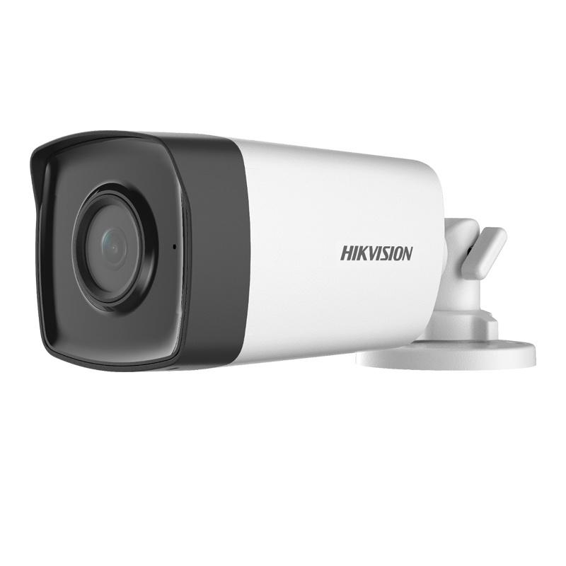 Camera Analog Thân Trụ Hikvision DS-2CE17D0T-IT3FS 2Mp tích hợp míc và DS-2CE16H0T-ITPF 5Mp, hồng ngoại 20m, IP67 - Hàng Chính Hãng