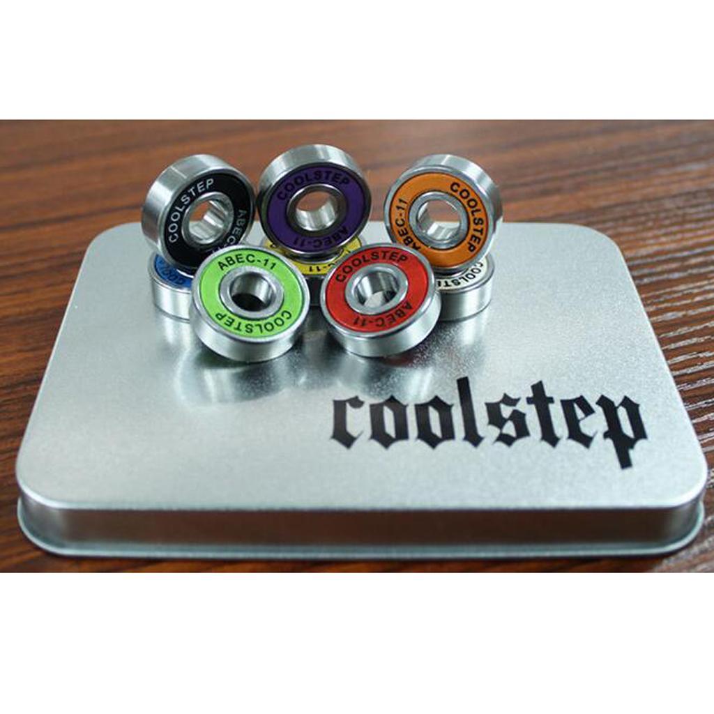 7x8pc Skateboard Bearings Durable Longboard Bearings Scooter Bearings ABEC-11