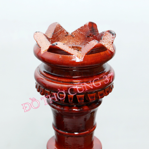 Cặp chân đèn thờ bằng gỗ thờ cúng bàn thờ cửu huyền