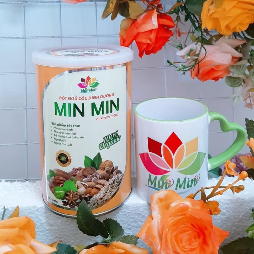 Ngũ Cốc Lợi Sữa , Bầu Min Min [Combo 3 Hộp] tặng ly sứ cao cấp