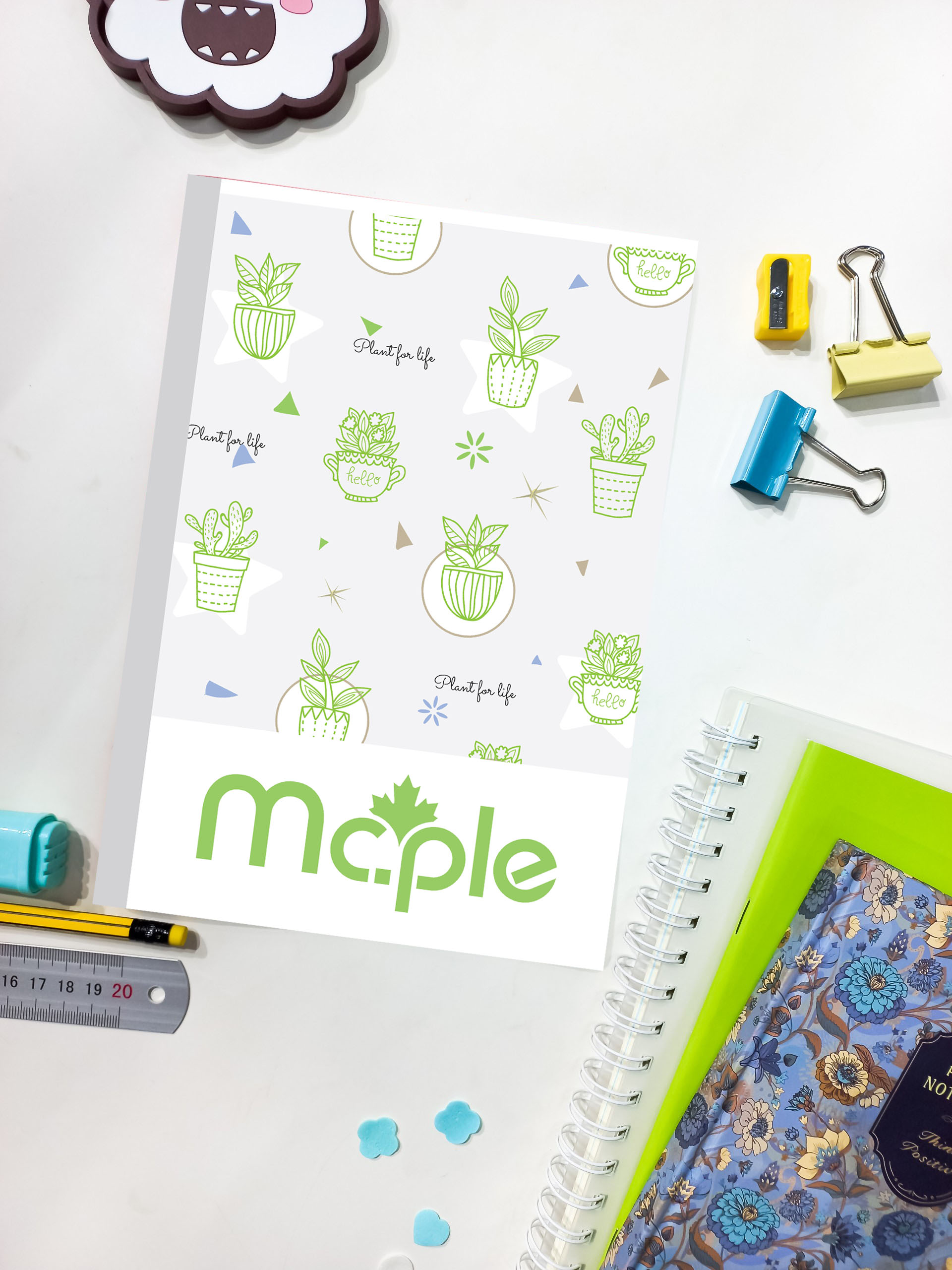 [THIẾT KẾ 2024] Vở kẻ ngang B5 MC.PLE Mc.ple 120 trang PLANT FOR LIFE MS2085, định lượng 60gsm, độ trắng 92% ISO - Sổ tập vở chất lượng, bám mực tốt