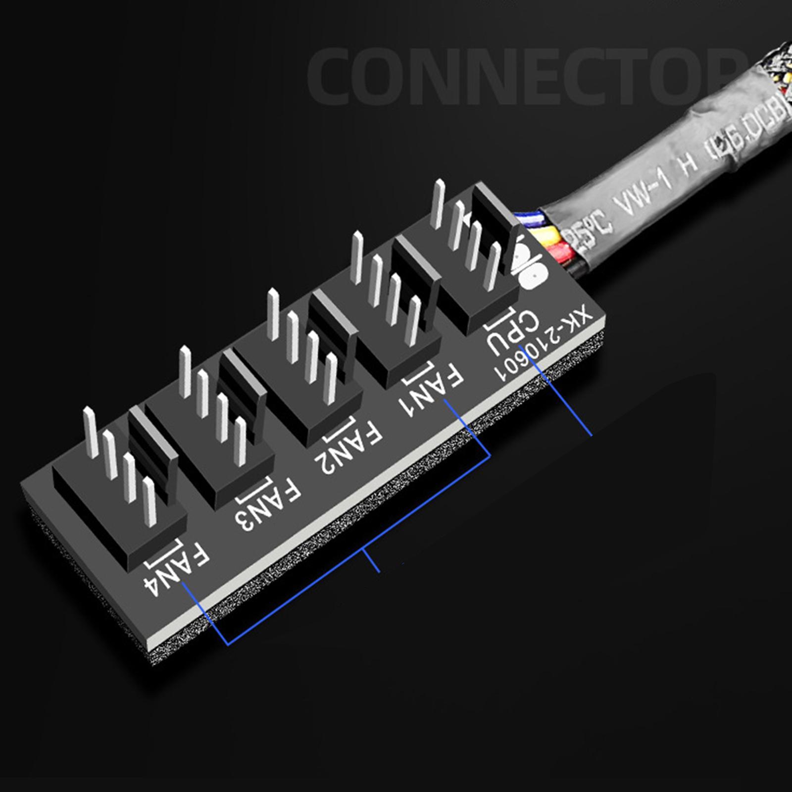 1PC 5V Fan Splitter 4 Pins Fan Splitter CPU Cooler