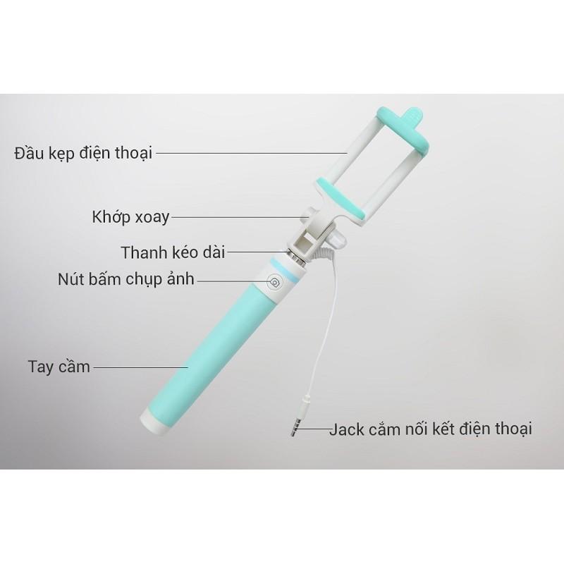 GẬY MONOPOD - MÀU - THÂN TRƠN - jack 3.5