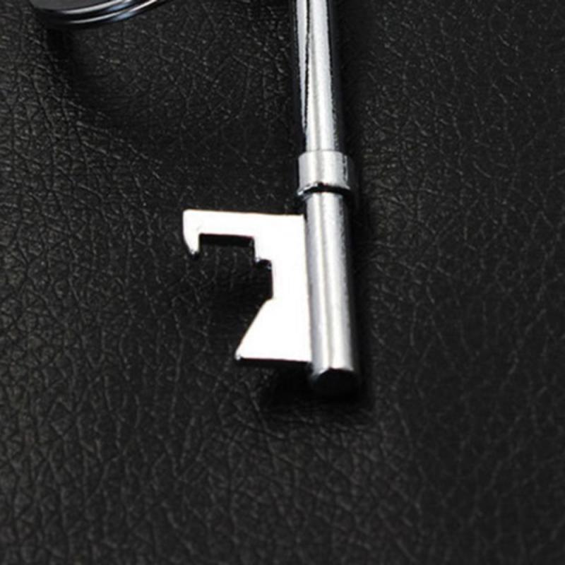 Men Beer Bottle Openers Key Pendant Multifunction Hanging Ring Key Chain Metal Can Opener Bar Tools Unique Creative Gift