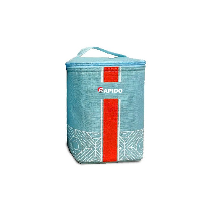 Bộ 3 bát thủy tinh 500ml có nắp kèm túi giữ nhiệt Rapido, hộp đựng thực phẩm thủy tinh chịu nhiệt cao - Hàng chính hãng