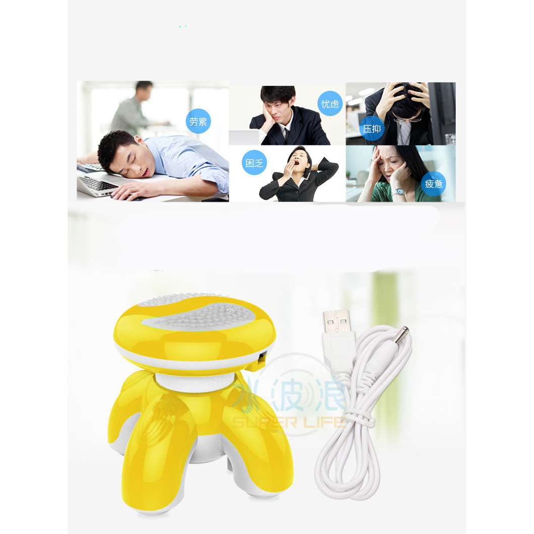 Máy Massage Mini Cầm Tay XF68 – Máy Massage Cầm Tay 3 Đầu – Máy Massage Mini Chân Tròn