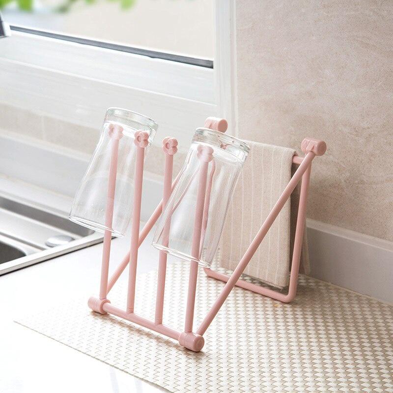 Giá để cốc nước bằng nhựa có thể gấp lại theo chiều dọc Giá treo khăn Giá để bàn Giá treo gia đình.
