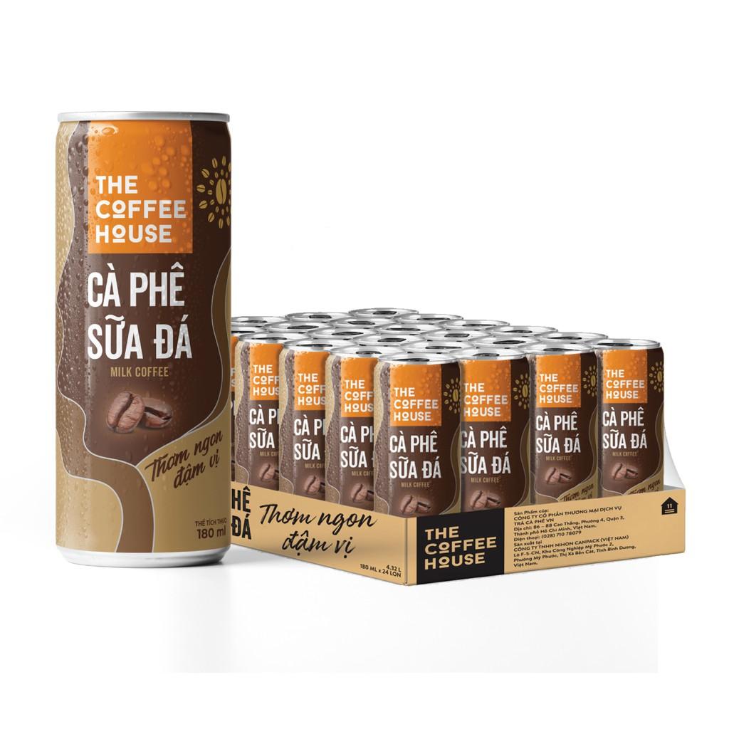 Thùng cà phê sữa đá The Coffee House uống liền 24 lon 180ml