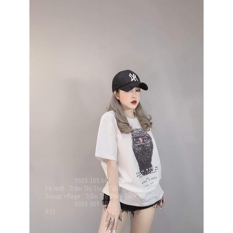 Áo thun form rộng mặt người