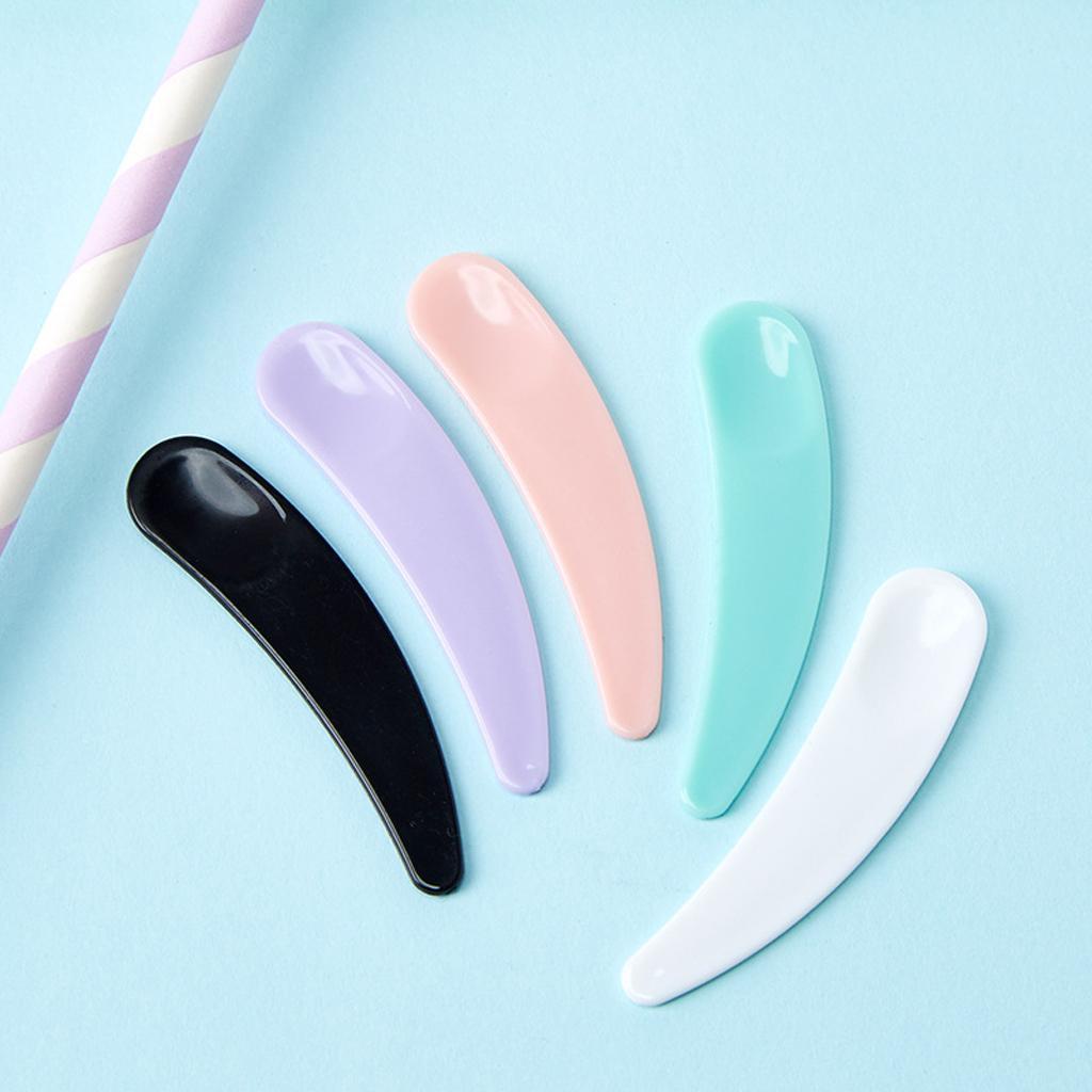 Pack of 100 Plastic Mini Cosmetic Spatula Scoop Makeup Mask Spoon Cosmetic Liquid Dropper - Disposable