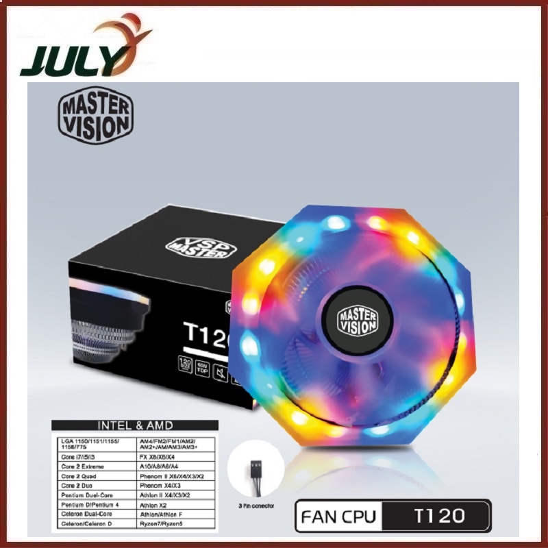 Quạt Tản Nhiệt Đa Năng T120 LED RGB - Hàng chính hãng - JL
