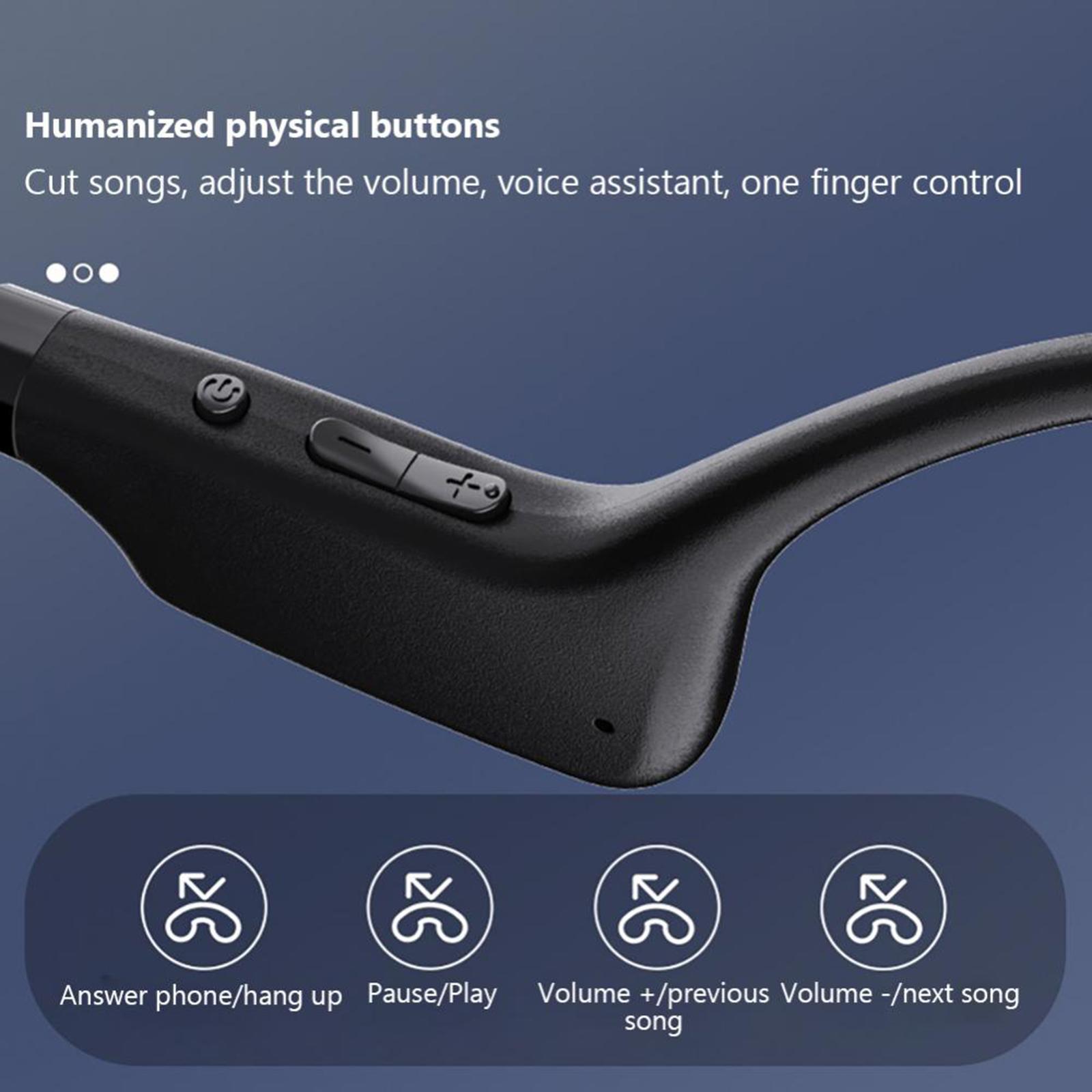 Air Conduction Headphones Sports Earphones Wireless for Driving Yoga