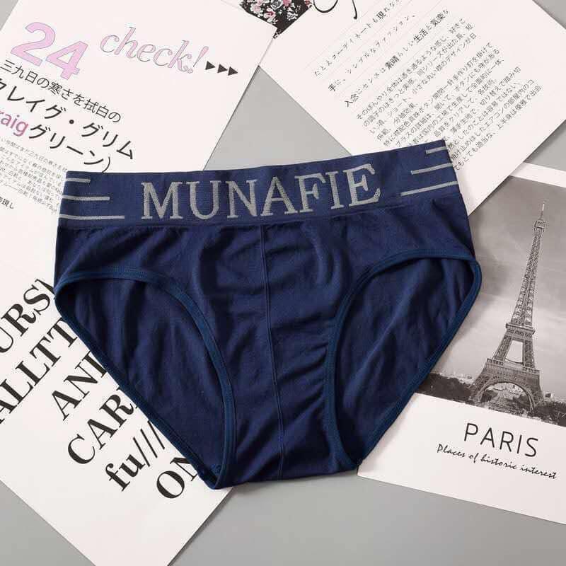 Quần lót nam sịp tam giác cao cấp munafie thun lạnh đẹp co giãn 4 chiều túi zip
