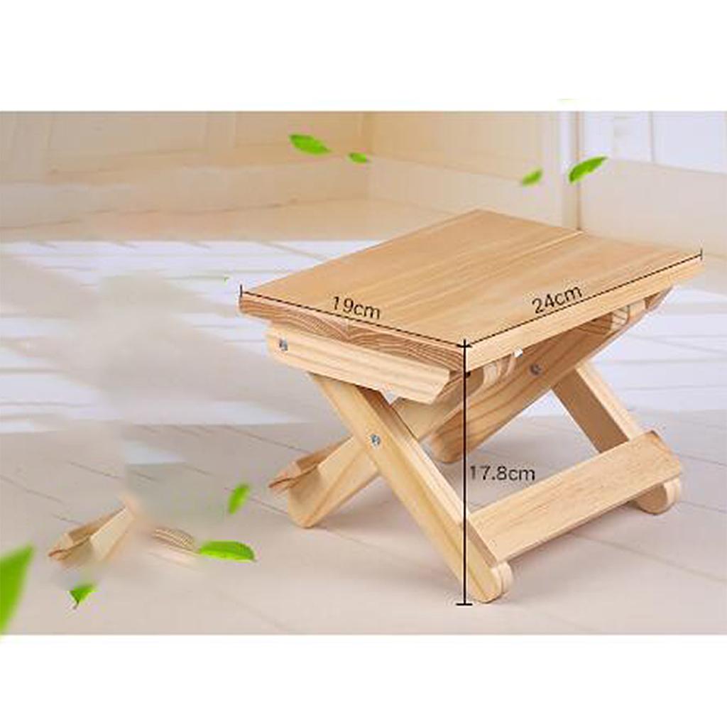Foldable Small Wood Stool Heavy Duty Fishing Chair Seat for Kids Adults