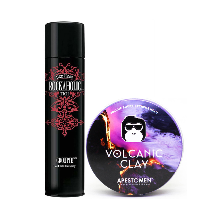 Combo Sáp Vuốt Tóc Apestomen Volcanic Clay + Tigi Bedhead Rockaholic Spray