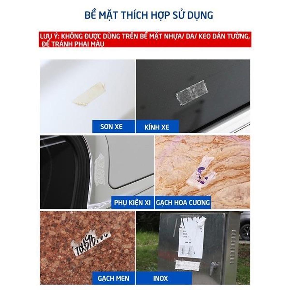 Bình dung dịch chai xịt tẩy keo dán băng dính đa năng Sticker Remover rửa sạch vết 3m decal nhựa đường