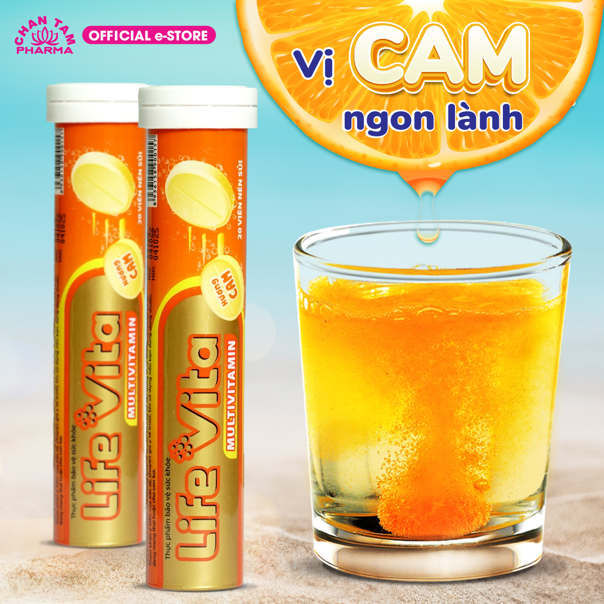 Viên sủi bổ sung vitamin, hỗ trợ tăng cường sức đề kháng, giảm mệt mỏi Life Vita Multivitamin