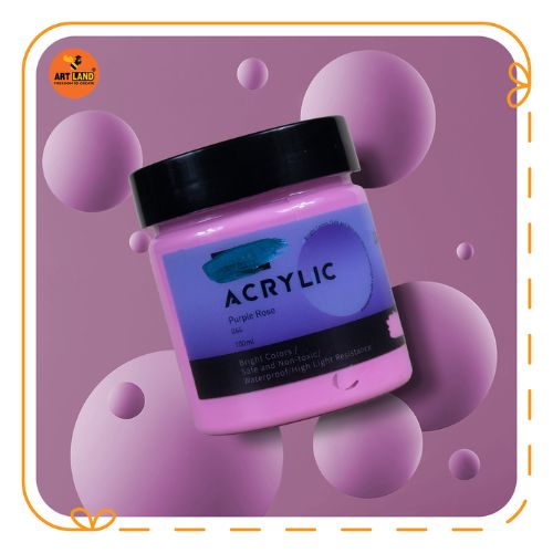 Màu Acrylic Hũ Lớn 100ml Tone Blue Purple Vẽ Trên Mọi Chất Liệu