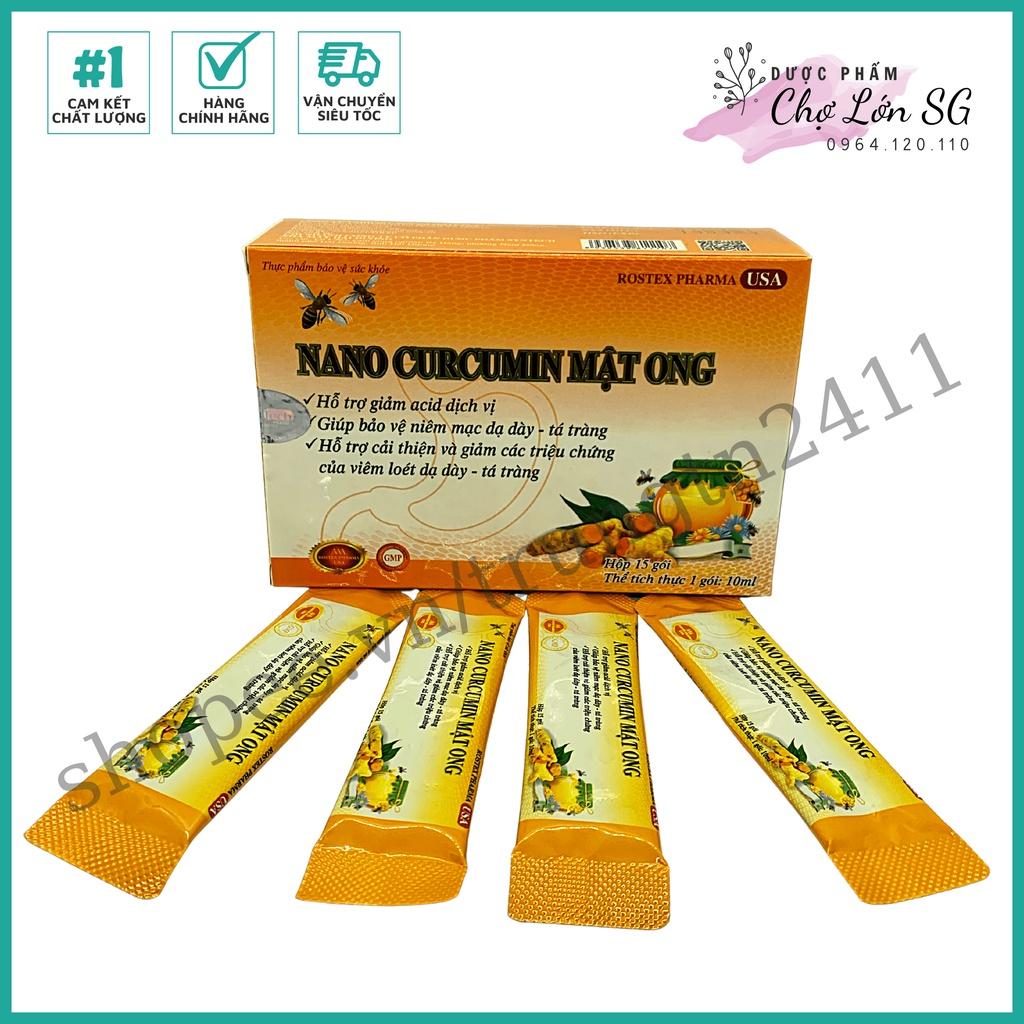 Dung dịch nghệ NANO CURCUMIN MẬT ONG giảm acid, cải thiện các triệu chứng về dạ dày – Hộp 15 gói