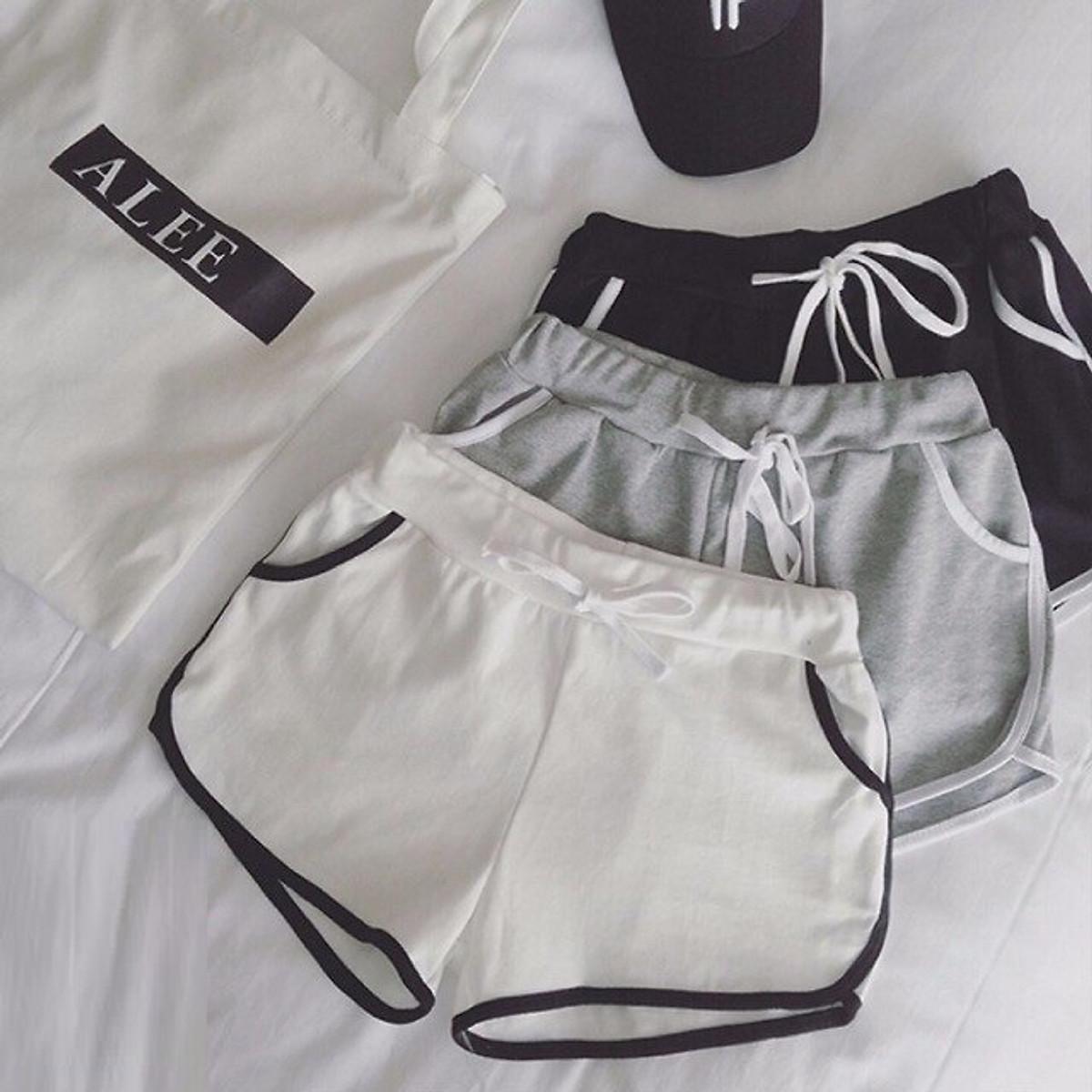 Quần đùi ngắn thể thao chất cotton cho nữ