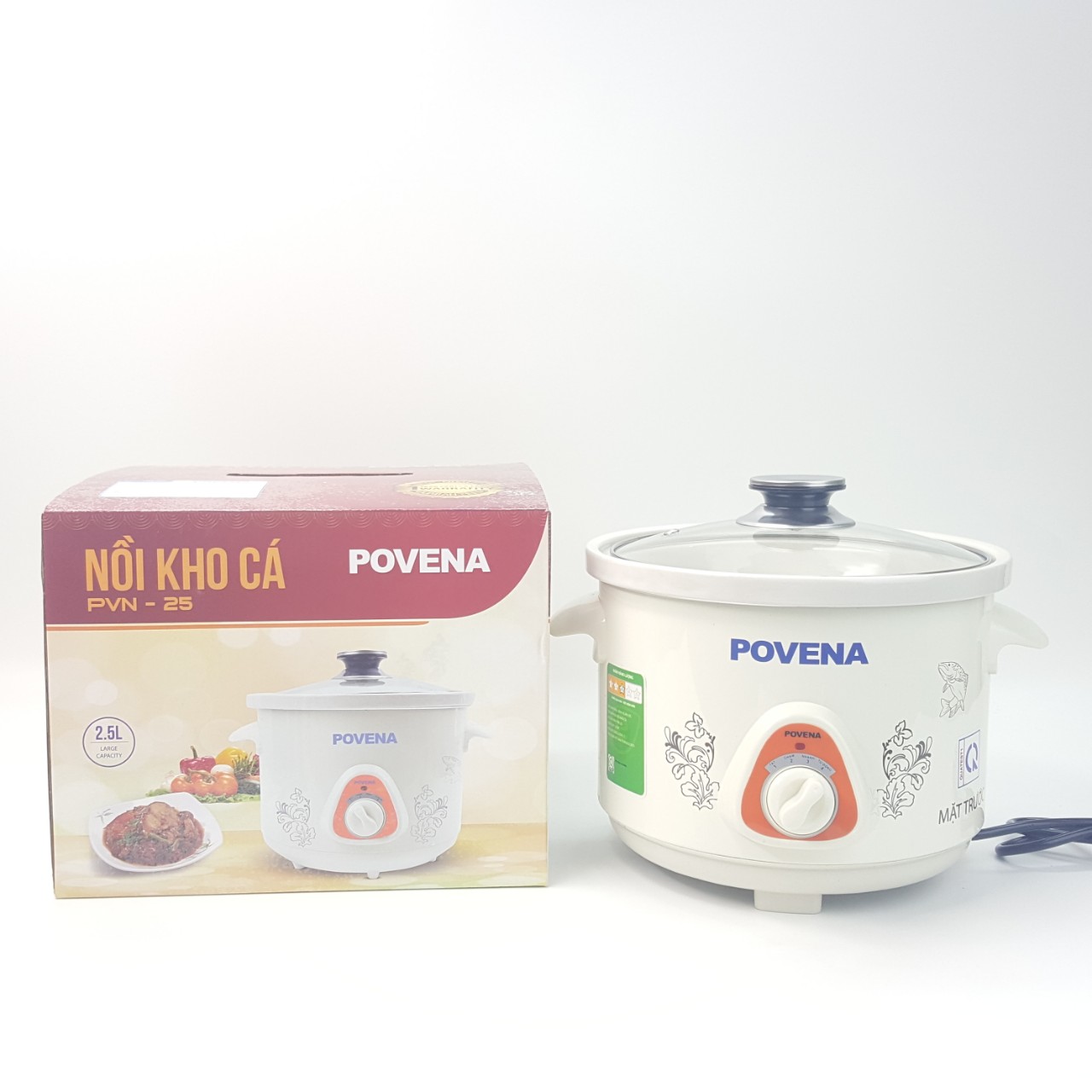 Nồi nấu chậm Povena PV-25 2,5 lít - Hàng chính hãng