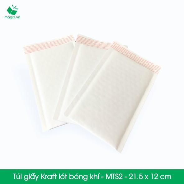 MTS2 - 21,5 x 12 cm - 25 Túi giấy Kraft bọc xốp hơi thay hộp carton