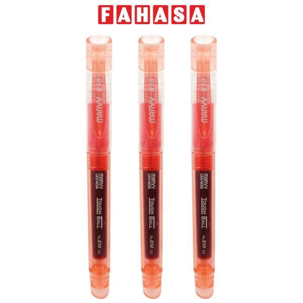 Vỉ 3 Bút Gel 0.5 mm - Marvy 850 - Màu Đỏ