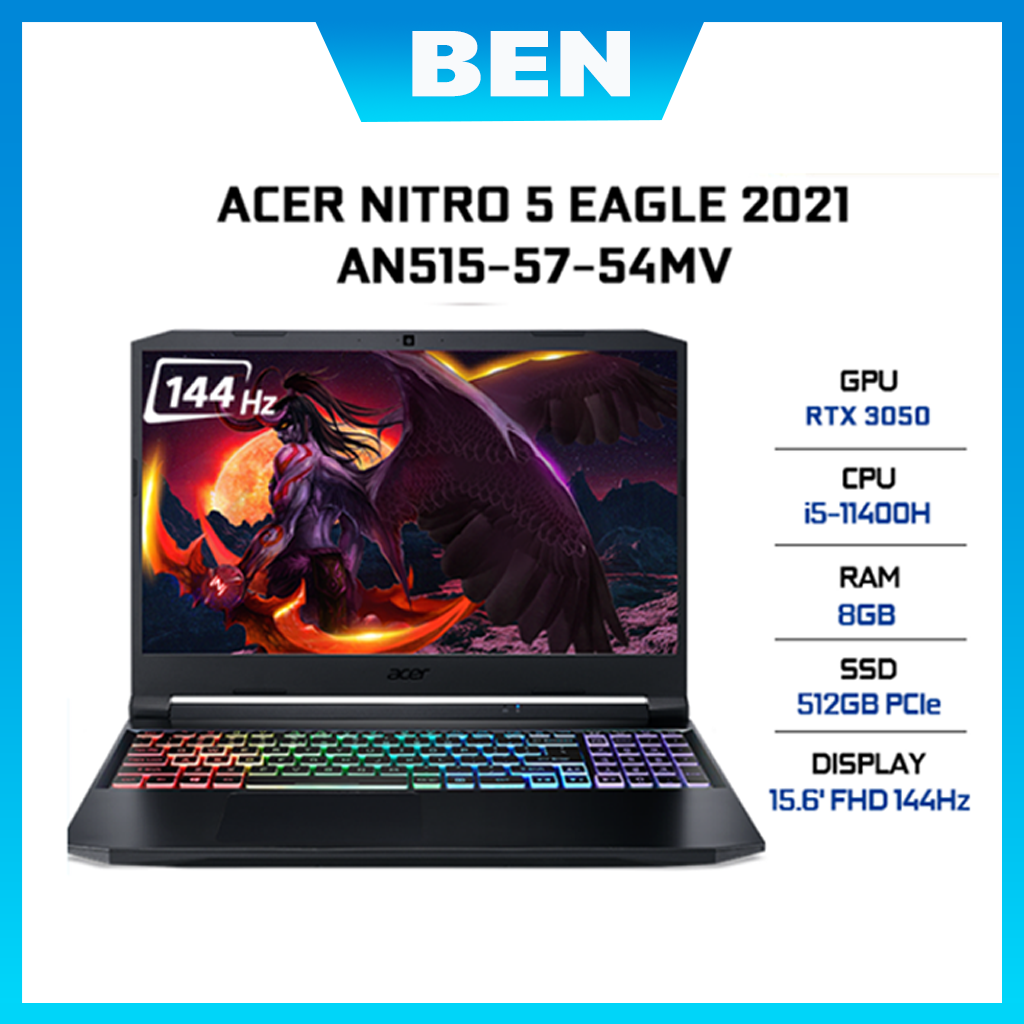 Laptop Acer Nitro 5 Eagle AN515-57-54MV - Hàng Chính Hãng