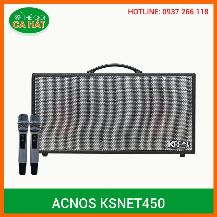 Dàn Âm Thanh Di Động ACNOS KSNet450 - Hàng chính hãng - Tích hợp đầu Smart Karaoke 4K