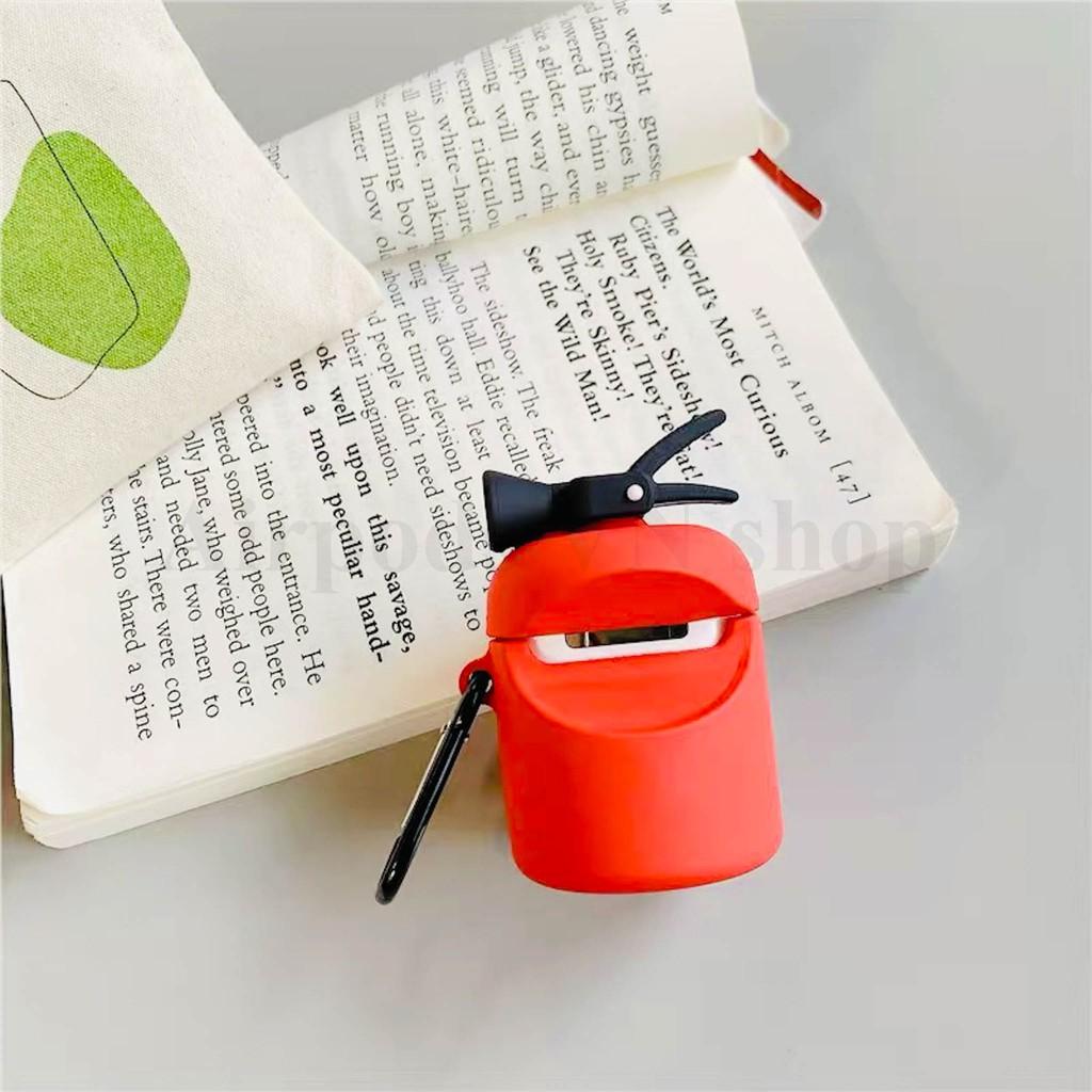 Bao Case Ốp dành cho Airpods 1/2 bình chữa cháy siêu cool silicon cao cấp